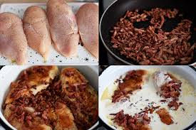 Ungi o tavă cu ulei şi aşezi legumele uniform pe fundul tăvii. Piept De Pui Cu Bacon In Sos De Smantana BucÄtÄria Urecheatei