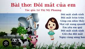 BÀI THƠ: ĐÔI MẮT CỦA EM- TÁC GIẢ LÊ THỊ MỸ PHƯƠNG