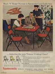 Retrophile Adsausage Samsonite Black N Brass Card Table Card Table Set Table Cards Card Table And Chairs