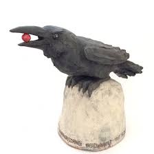 Keramik Rabe Fur Den Garten Keramik Tiere Keramik Kunst Keramik