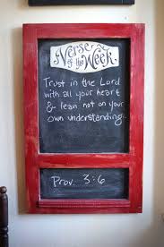 Red Verse Of The Week Chalkboard Vintage Cabinet Frame Bible Sunday School Homeschool Scripture Memory Avec Images Craftine