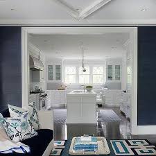 Artwork is often a good starting point for a room's color scheme. Navy Textured Living Room Walls Design Ideas