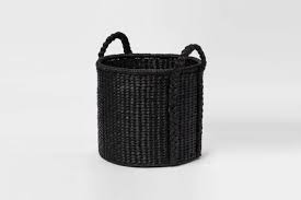 Safiyah woven black and natural basket. High Low Black Woven Baskets Goop Versus Target