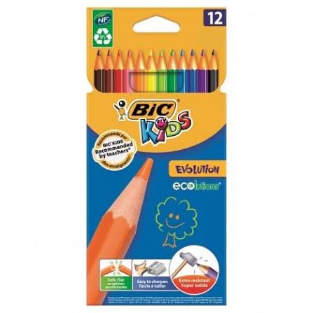 Boîte de 12 Crayon de couleur Bic Kids Evolution