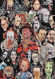 How to make a puzzle: Horror Movies Icons 1000 Piece Jigsaw Puzzle Premium Jigsaw Etsy In 2021 Horror Movie Icons Iconic Movies Horror Movies