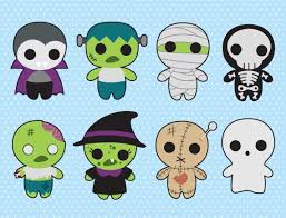 Download Premium Vector Clipart Kawaii Spooky Halloween Halloween Etsy Kawaii Halloween Kawaii Clipart Cute Halloween Drawings