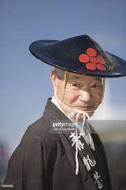 Asia Japan Gifu Prefecture Takayama Old Man In Traditional Hat Hats Man Old Men