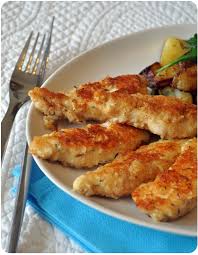 Aiguillettes De Poulet Panees Au Parmesan Pich A La Fraise Recettes De Cuisine Recette Poulet Pane