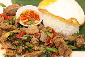 Can't wait to have some more down to earth thai food next time when i visit assembly chef's hall. Phad Gra Prao Steak Stir Fried Top Sirloin Steak Basil Chili Garlic And Chopped Green Beans Picture Shows Extra Side Of Fried Egg And Rice Bild Von Hotmeals2u Com Pattaya Tripadvisor