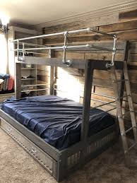 On the other hand, building one can free up almost 35 square feet of floor space in your bedroom. Outstanding Bunk Bed Designs Space Saving Detail Is Readily Available On Our Internet Site Have A Look And You Diy Loft Bed Queen Loft Beds Queen Bunk Beds