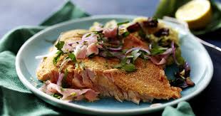 Indian Spiced Salmon With Onion Mash And Ginger Salad Recipe Salmon Recipes Food Recipes Yummy Pancake Recipe
