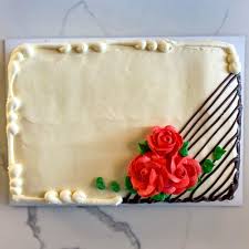 A well greased sheet cake pan. Red Velvet1 2 Sheet We Create Delicious Memories Oakmont Bakery