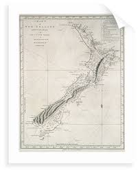 Chart Of New Zealand Explored In 1769 And 1770 By Lieutenant J Cook Commander Of His Majestys Bark Endeavour