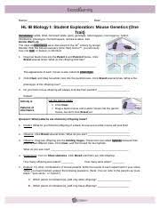 Learn vocabulary, terms and more with flashcards, games and other study tools. Genetics Gizmo Mousegenetics2se Doc Name Date Hl Ib Biology I Student Exploration Mouse Genetics One Trait Vocabulary Allele Dna Dominant Allele Gene Course Hero