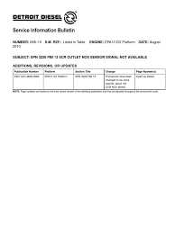 Freightliner cascadia detroit dd15 scr conversion efficiency low spn 4364 fmi 18. 3226 Fmi 13 Electrical Resistance And Conductance Ignition System