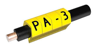 PARTEX MARQUEURS DE CABLE PA3-MBY.P 8 à 16 mm, lettre P, noir sur jaune,
