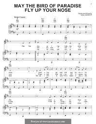 May The Bird Of Paradise Fly Up Your Nose Chords May The Bird Of Paradise Fly Up Your Nose By N Merritt On Musicaneo