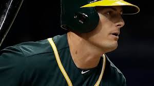 A's Jaycob Brugman collects first MLB hit, RBI