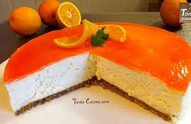 Tarta Fria De Naranja Receta Paso A Paso Tartas Tortas Mousse De Naranja