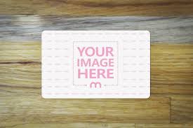 Ipad on black table mockup. Credit Card Mockup On Wood Table Background Mediamodifier