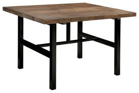Crafted from solid and manufactured wood, it features a rustic and neutral finish perfect for traditional and modern farmhouse aesthetics alike. Pomona Metal Reclaimed Wood Dining Table Rustic Natural Industrial Dining Tables By Bolton Furniture Inc Houzz
