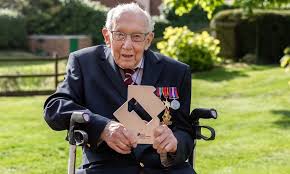 Carrying on his journey, captain tom and his family have identified causes close to their hearts captain tom is on a mission to get as many people as possible walking, talking, spreading hope and. Captain Tom Moore 99 Scores Uk No 1 Cheered On By The Weeknd