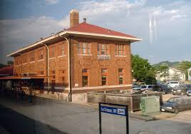 Looking Back At The La Crosse Amtrak Depot Through A Window On The Departing Westbound Empire Builder This Depot Was Built By Milwaukee Road Amtrak La Crosse