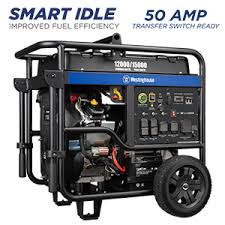 Jul 03, 2021 · the westinghouse wgen9500df dual fuel portable the westinghouse wgen9500df dual fuel portable generator produces up to 12,500 peak watts and 9,500 running watts, the wgen9500df is a dual fuel generator that operates on gasoline or propane (lpg). Westinghouse Wgen9500 Heavy Duty Portable Generator 9500 Rated Watts 12500 Peak Watts Gas Powered Electric Start Transfer Switch Rv Ready Carb Compliant Blue Amazon Ca Patio Lawn Garden