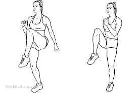 High Knees / Front Knee Lifts | Illustrated Exercise guide - WorkoutLabs
