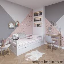 Chambre Denfant Contemporaine Rose Blanche Beige Bois Chambre Enfant Deco Chambre Fillette Idee Chambre Fillette