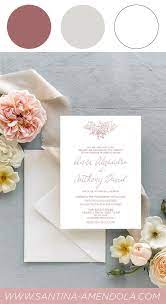 Floral Wedding Invitation In Dusty Rose Floral Wedding Invitations Foil Wedding Invitations Branch Wedding Invitations