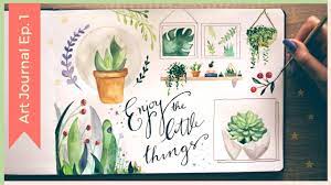 The curve of the forearm lends itself to creating optical illusions with the right designs. Easy Watercolor Plants Watercolor Sketchbook Painting Ideas Art Journal Thursday Ep 1 Youtube