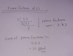 Any number is divisible by 1. What Are The Prime Factors Of 63