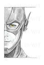 How to draw the flash step by step 2020 | drawing the flash face. Dc08 Fan Art Print The Flash Etsy Flash Drawing Marvel Art Drawings Demon Drawings