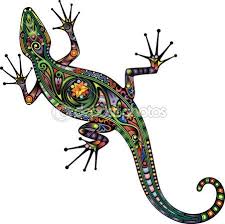 A Silhouette Of A Lizard Collected From The Variegated Elements Of Vegetable Nature Surungenler Cizim Ve Dekor