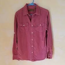 Red Snap Casual Button Down Shirts For Men Poshmark