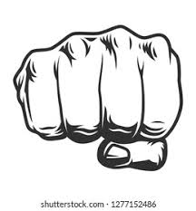 Kedua tangan bersiap di depan dada sementara tangan yang akan memukul jari jarinya dalam posisi mengepal rapat. Similar Images Stock Photos Vectors Of Freedom Concept Vector Fist Icon Fist Silhouette On White 113340178 Shutterstock