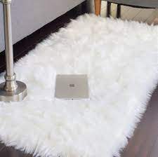 Find the perfect white rug for teens from pottery barn teen®. Jtl Floorings White Fur Rug Faux Sheepskin Rug For Bedside Faux Fur Rug White Fuzzy Rug