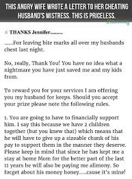 After Being Cheated On This Wife Writes A Letter To The Other Woman And It S Priceless Trendzified Mistress Quotes Lettering Cool Lettering