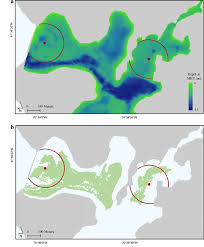 Bathymetric Chart With Depths Relative To Mean High Tide A