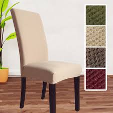 No special tools or skills required for this simple and fast dining chair seat cover diy project! Great Fit Dining Room Chair Slipcover Clean Chair Covers Fabric Elastic Cover Chair Cover Dining Room Chair Slipcoverschair Slipcover Aliexpress