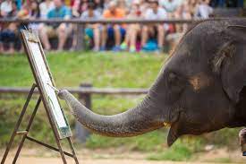 Elephant Artists Here S Why Making An Elephant Paint Is Cruel Not Cute One Green Planet