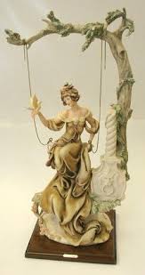 Lady On A Swing Figurines Porcelain Figurines Porcelain Dolls