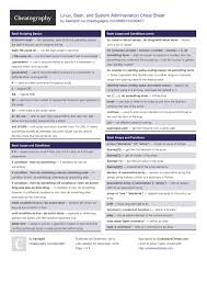 Maybe you would like to learn more about one of these? Cheatography On Twitter The Wait Is Over Linux Bash And System Administration Cheat Sheet By Beersj02 Https T Co Tyqf0wejxx Cheatsheet