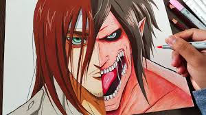 Eren yeager is a certified badass who fights like a boss! Drawing Eren Jaeger Attack Titan Shingeki No Kyojin é€²æ'ƒã®å·¨äºº Youtube