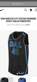 Dallas' latest alternate, what looks to be a city edition, as nike brands it, leaked this week. Dallas Swingman Jersey City Edition Dirk Nowitzki Mens Lifestyle Nike Men Nike Nba Jerseys
