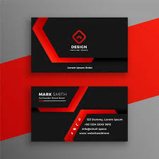 This clean modern business card design psd is suitable for freelance designer, graphic designer or any company, agency and organization. Download Red And Black Geometric Business Card Template Design For Free Visiting Card Design Business Cards Layout Business Card Template Design
