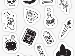 Ouija Stickers Black Stickers Printable Stickers Tumblr Stickers
