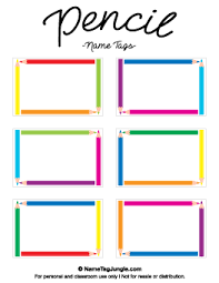 Free printable labels & templates, label design @worldlabel blog! Pencil Name Tags Name Tag Templates School Labels Printables Preschool Name Tags