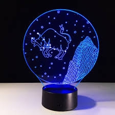 fairy tail lucy taurus zodiac 3d table lamp led light acrylic decorative lantern ebay led lights lanterns decor lamp